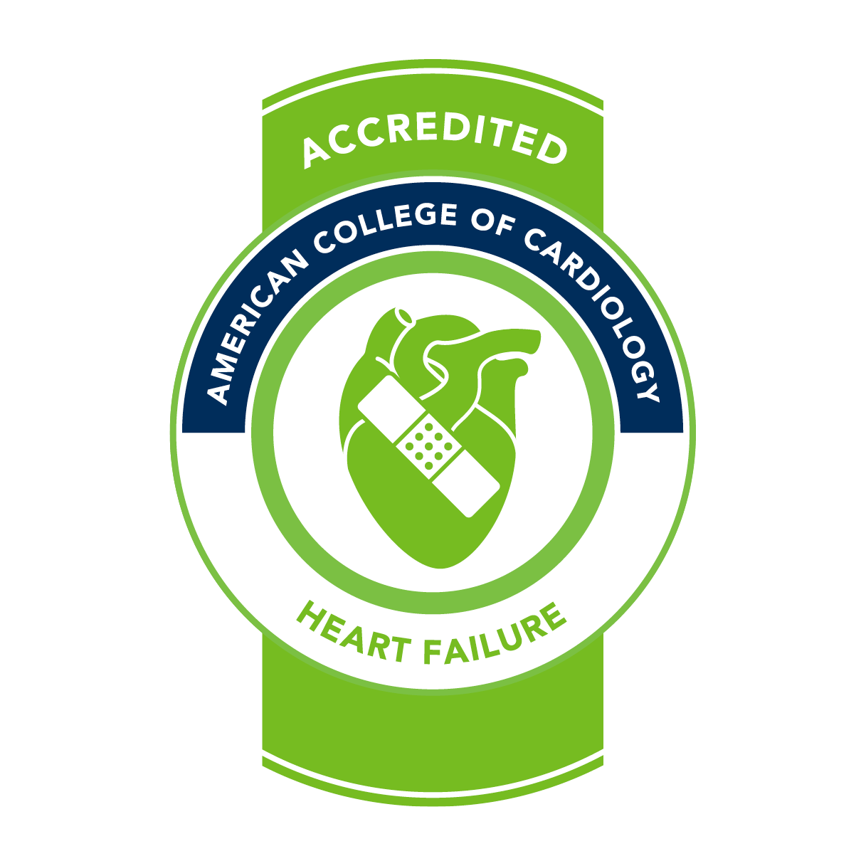 Seal showing that Louis and Peaches is accredited for Heart Failure by the American College of Cardiology